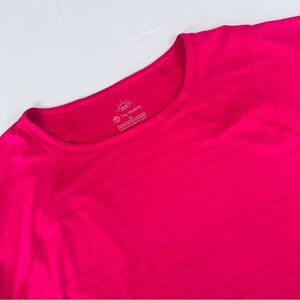 T for Talbots Cool Slub Active Tee Size 2X UPF50+ Hot Pink Moisture Wicking